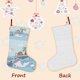 thumbnail image 3 of Pusheen el Gato Tema: Calcetines de Navidad, fino lino blanco para colgar en escaleras y chimenea, decoración navideña para el hogar, regalo de Navidad.54cm×38cm, 3 of 5