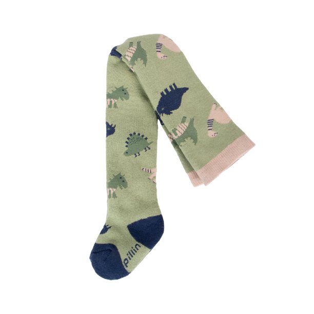 Panty Bebé Niño de Toalla Estampado Dinosaurios Verde