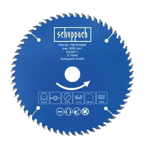 Disco Sierra Circular 6 1/2″ | 60 Dientes | Madera | – Scheppach