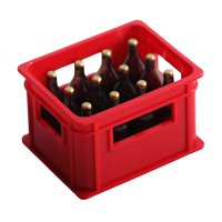 Bothyi - Casa De Muñecas En Miniatura Cerveza Bebida Caja Modelo Juguete Casa De Muñecas Decoración Rojo
