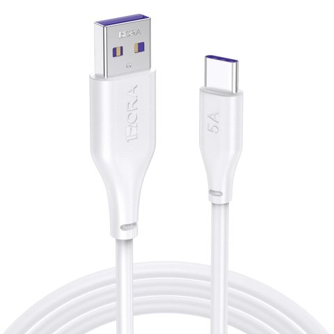 1Hora - Cable Usb Tipo C 5A Blanco