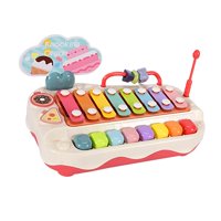 Magideal - Juguete Musical Martillado, Juguetes Para Golpear, Piano Montessori De Juguete Para Golpear A Mano, Piano Para Niños De 1, 2 Y 3 Años, Regalo De , Rojo