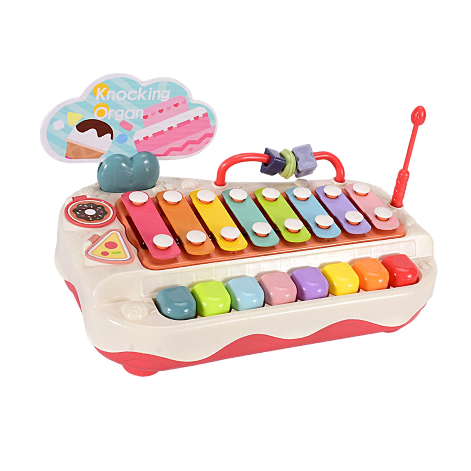 Magideal - Juguete Musical Martillado, Juguetes Para Golpear, Piano Montessori De Juguete Para Golpear A Mano, Piano Para Niños De 1, 2 Y 3 Años, Regalo De , Rojo