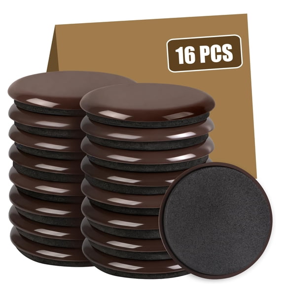 Deslizadores para muebles Ninsula de 16 piezas para pisos de madera, color café