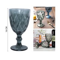 Xianzhu - Pack 6 Copa Tallada Para Vino 330Ml - Gris