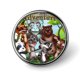 thumbnail image 1 of Amigos animales-Theme Round Button Badge: Premium Metal Construction, Ideal for High-End Events 2.8 cm, 1 of 6