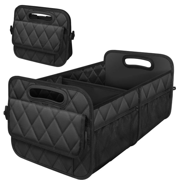 Organizador Deosk para maletero de coche, 70 L, resistente al agua, poliéster, negro