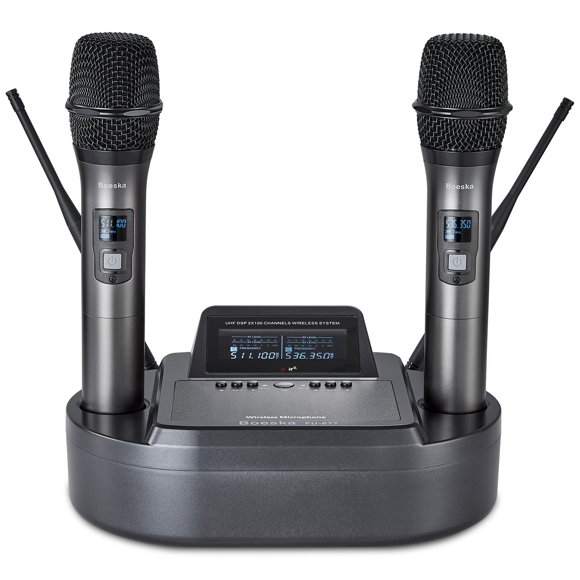Sistema de micrófonos inalámbrico UHF Boeska Dual 262 pies