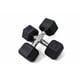 thumbnail image 2 of Set 2 Mancuernas Hexagonales Fijas de Goma 10 kg Negra– Entrenamiento Funcional y de Fuerza, 2 of 3