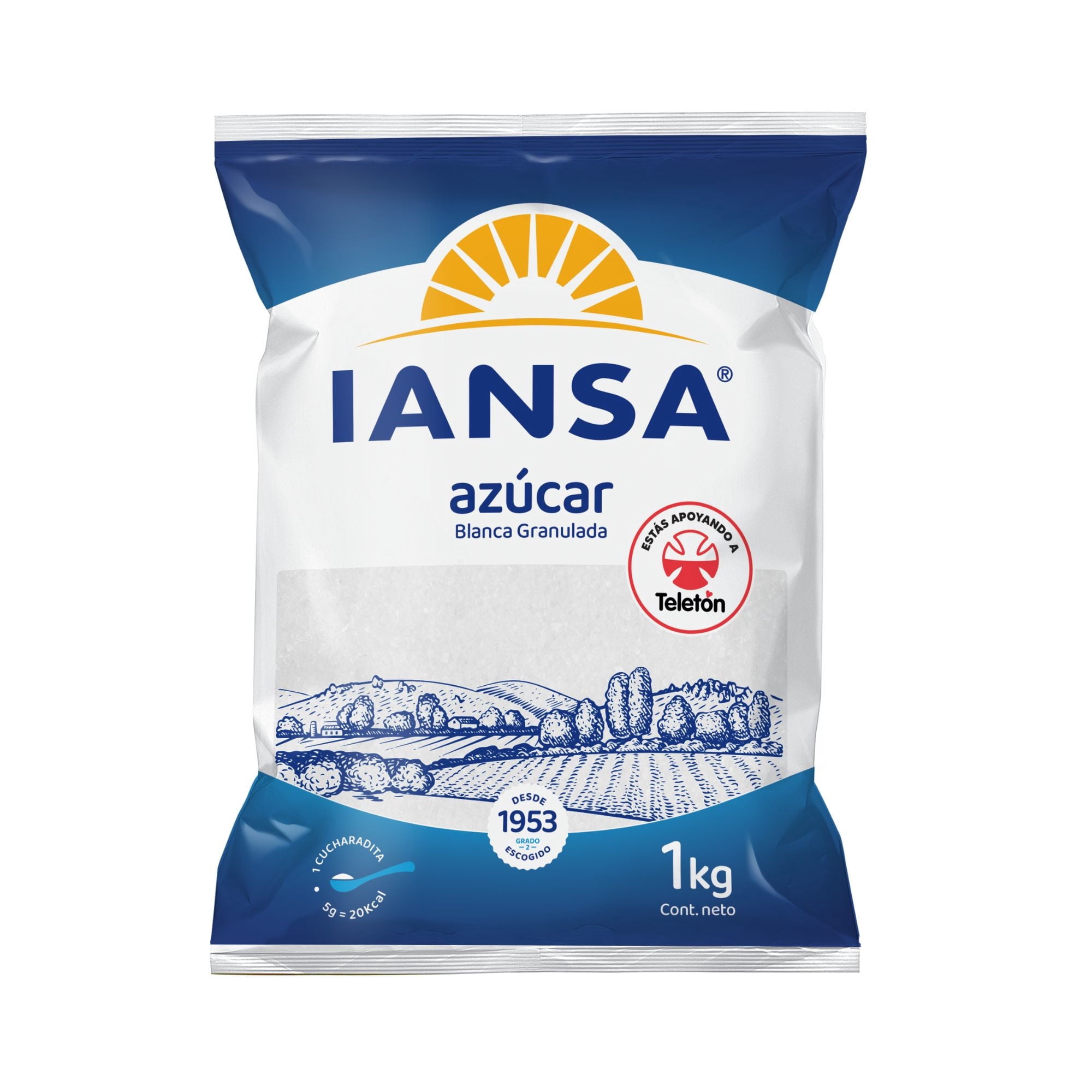 Azúcar Blanca Granulada Bolsa 1 Kg Iansa