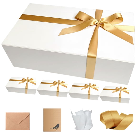 Caja de Regalo Ceco Box 33 cm x 22 cm x 10 cm Mate Blanca con Cierre Magnético