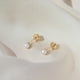 thumbnail image 1 of Aros de oro14K con perla cultivada en agua dulce para bebes y niñas, 1 of 2