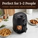thumbnail image 3 of Air Fryer Elite Gourmet de cristal, 2,4 L para 1 o 2 personas, 1150 W, color negro, 3 of 7