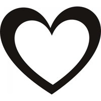 Rienda Libre Graphics - Decomural Simple Heart Love Heart Ws-18300