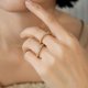 thumbnail image 5 of Anillos de Boda de Oro Torcido para Mujer con Acabado Cepillado Anillos de Plata Esterlina 925 Anillos de Diamante de Oro Simulado Anillos Llamativos Anillos de Compromiso de CZ para Mujer, 5 of 7