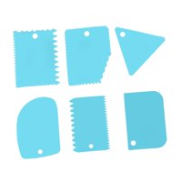 Bothyi - 6 Piezas De Raspador Para Alisar Pasteles, Utensilios Para Hornear, Alisador De Glaseado Para Pasteles Para Principiantes, Color Azul