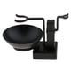 thumbnail image 3 of conjunto de soporte de cepillo de afeitar de aleación para hombre, taza de afeitado, portavasos, estante para tazas, negro, 3 of 5