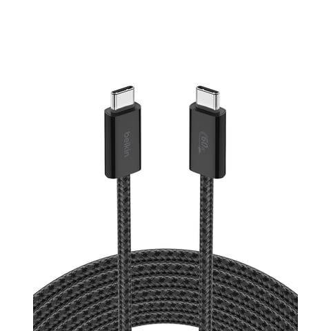 Cable Usb C A Usb C Belkin De 3 M Y 60 W Para Iphone 16, Color Negro