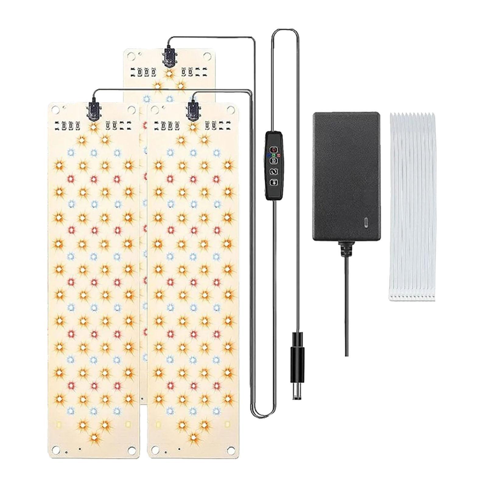 Magideal - Lámpara Led De Cultivo De Espectro Completo Regulable, 20 W, 3/9/12 H, 3 Modos De Iluminación, 5000 K, Para Plantas De Interior E Invernadero. Luz De 3 Paneles.