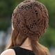 thumbnail image 2 of Vintage Flower Crochet Beanie Elegant Hollow Out Skull Hat Soft Thin Breathble Knit Hats Cloche Hat For Women, 2 of 3