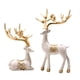 thumbnail image 1 of 2x Figuras De Renos Mesita De Noche Sala De Estar Decoración Moderna Escultura De Alce, 1 of 3