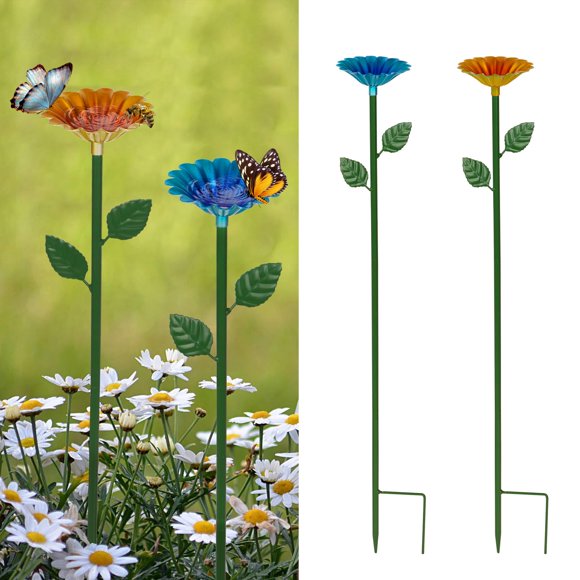 Estación de Bebedero para Abejas Retyion 2 Unidades Decoración Metálica para Jardín