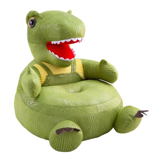 Silla de dinosaurio para niños, sofá de animales de dibujos animados para leer, relajarse y, elegante sofá de tela, silla para asiento de bebé , Verde