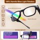 thumbnail image 5 of Gafas de Lectura LED Recargables por USB OuShiun para Mujeres y Hombres (Negro, 3.0X), 5 of 7
