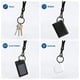 thumbnail image 5 of Lanyard WEZEBEL negro con cierre de seguridad y aro metálico para llaves, 5 of 7