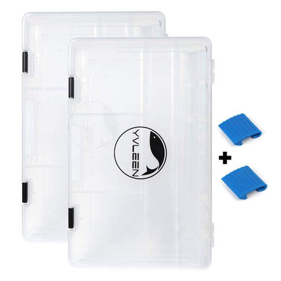 Cajas de almacenamiento para aparejos de pesca YVLEEN 3600 3700 de plástico, paquete de 2/4