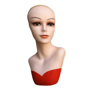 Ioensy - Peluca Cabello Cabeza Maniquí Cosmetología Muñeca Resistente Al Calor Cabello Peinado Rojo