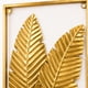 thumbnail image 4 of Adorno Decorativo Hojas Cuadro Estilo Metal 60x40cm Dorado, 4 of 4