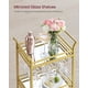 thumbnail image 5 of Carrito De Bar Home Serving Con Estante De 3 Niveles De Acero Dorado Pálido, 5 of 9