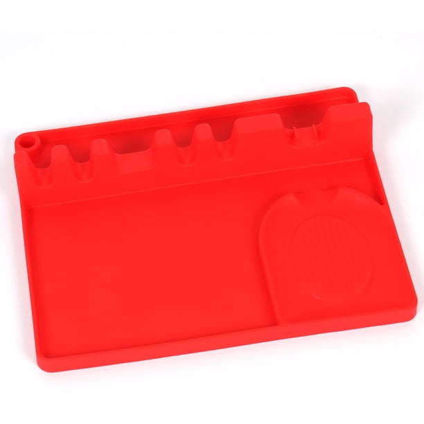 Reposacucharas 2 en 1 de silicona con almohadilla antigoteo para múltiples utensilios de cocina, soporte para cucharas de cocina de gran tamaño, sin BPA, resistente al calor, apto para lavavajillas.