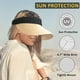 thumbnail image 5 of Sombrero de paja con visera para mujer, ala ancha, protección UV, para playa, plegable, estilo coreano, 5 of 6