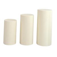 Magideal - 2X Cubiertas De Pedestal Cilíndrico, Cubierta De Soporte De Zócalo Cilíndrico, Cubiertas De Zócalo Cilíndricas Decorativas Para Cumpleaños, Acción De Beige