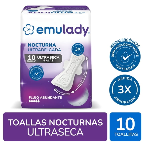 Toalla higiénica Nocturna Ultraseca, 10 Un