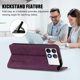 thumbnail image 3 of Funda Billetera para Xiaomi Poco F6 Pro Imán y Resistente Morado, 3 of 6