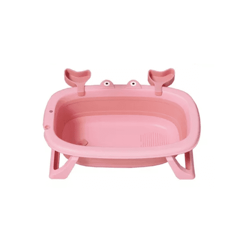 Importclick - Bañera Tina Bebé Plegable Malla Reforzada Cangrejo 20 L Rosado