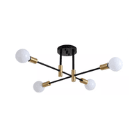 Genérico - Lámpara Techo Estilo Industrial Montaje Color Negro