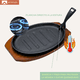 thumbnail image 3 of Plancha Plato De Fierro Fundido Con Base De Madera Grill, 3 of 7