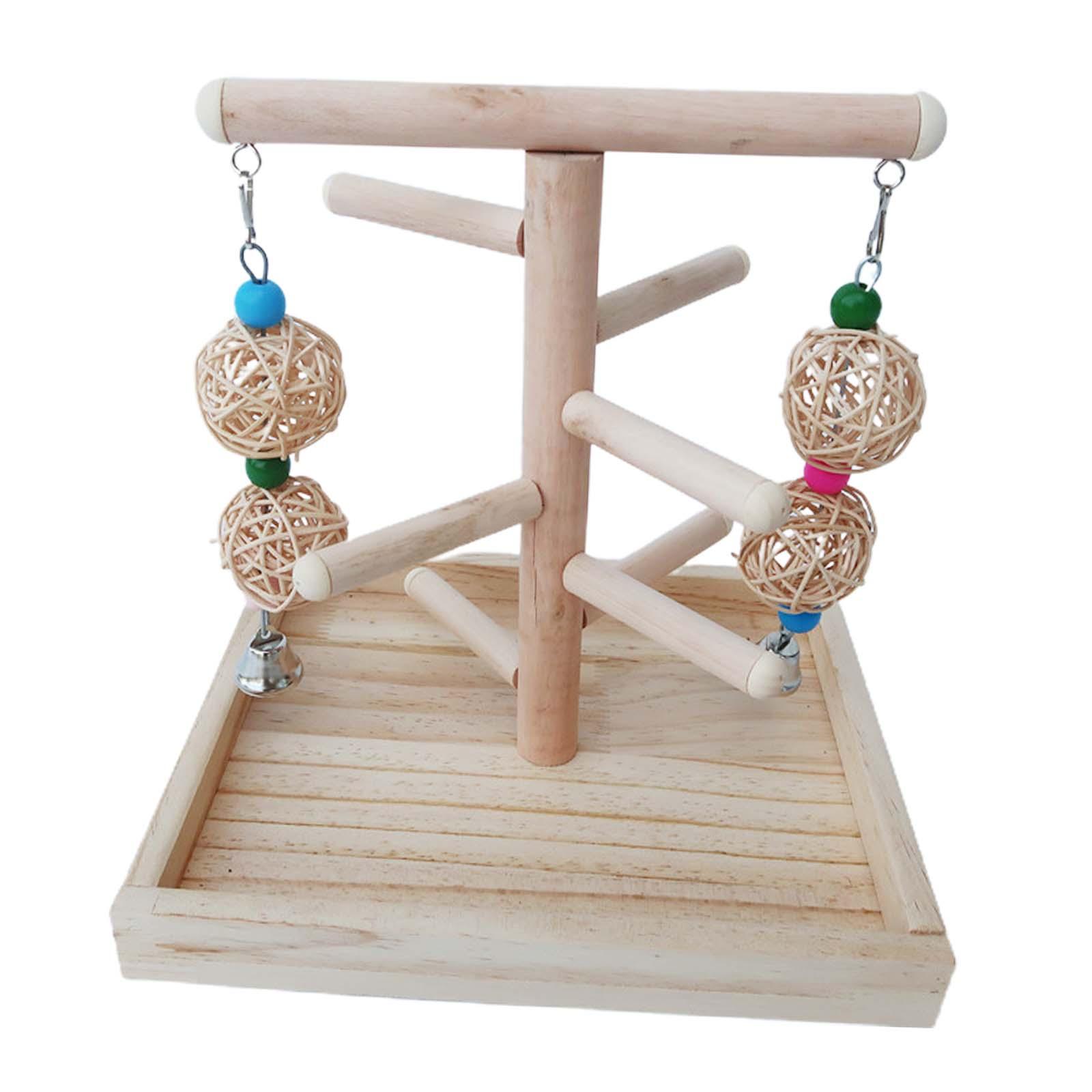 Magideal - Jaula De Madera Para Pájaros, Soporte Para Periquitos, Periquitos, Cacatúas, Escalera De Escalada, Pinzones, Gimnasia Para Pájaros, Actividad, Parque