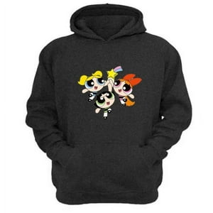 Genérico - Polerón Canguro Niñas Superpoderes Gris Oscuro Talla Xl Unisex