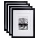 thumbnail image 1 of Set de 4 marcos de fotos Egofine de madera negra con plexiglás, 11 x 14 cm, 1 of 9