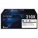 thumbnail image 1 of Cartuchos de tóner SUDLTO 210X de alto rendimiento para HP 4301fdw, paquete de 4, 1 of 8