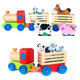 thumbnail image 2 of Tren madera granja con animales multicolor, 2 of 3