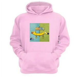 Genérico - Polerón Canguro Cat Dog Rosa Talla Xs Unisex