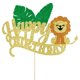 thumbnail image 3 of Adorno para Tarta Dxsdgetue León con Hojas Tropicales Dorado, 3 of 8