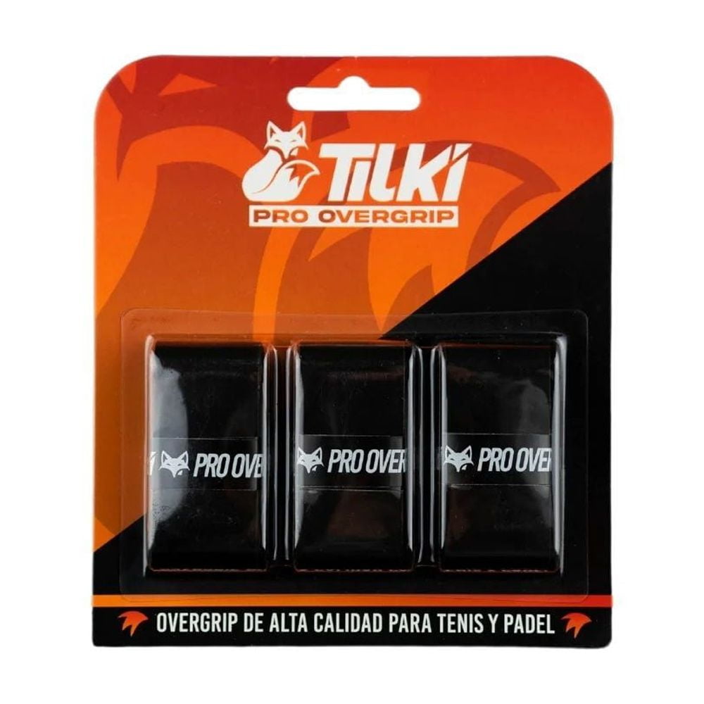 Overgrip Tilki Pro Negro X3 Tenis Padel