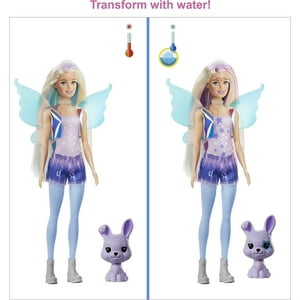 Barbie Color Revela Peel Fairy Fashion Reveal Doll Set Con 25 Sorpresas, Incluyendo Blue P